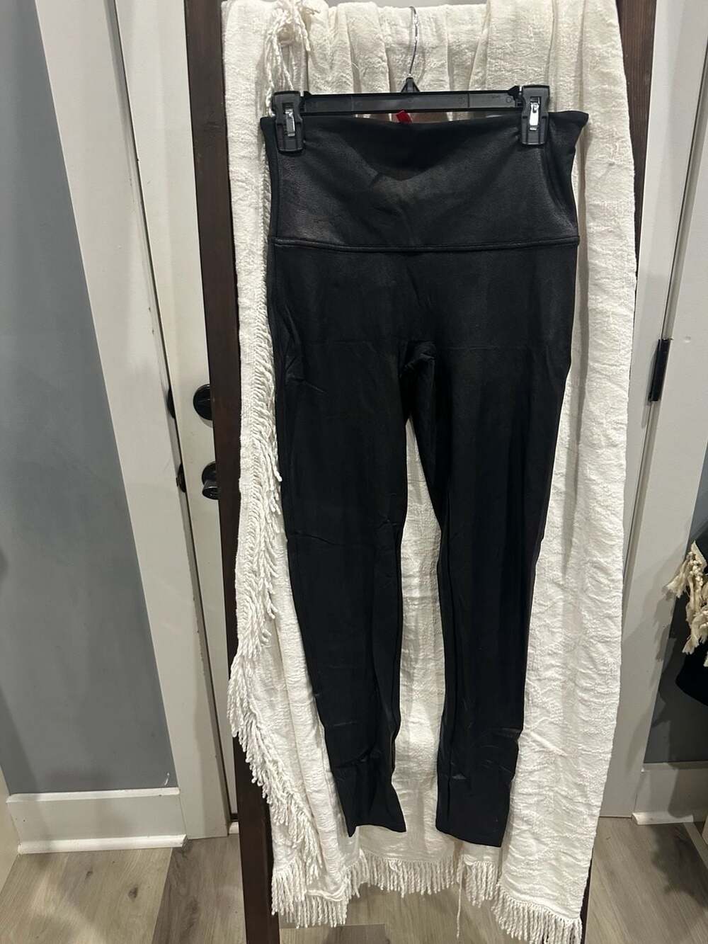Spanx Faux Leather Leggings Size XL Black